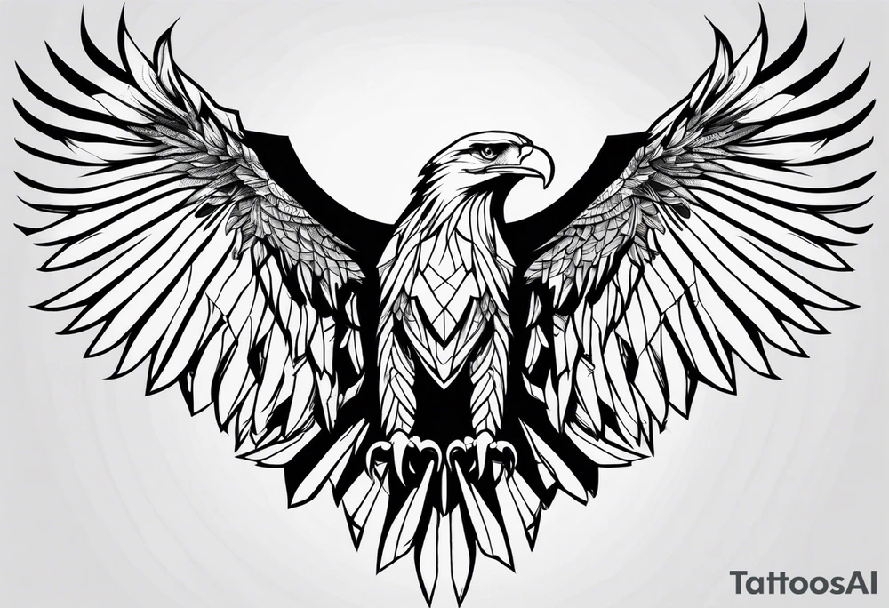 Powerful majestic eagle tattoo idea