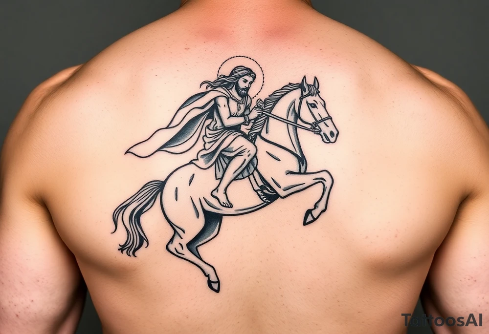 jesus rider on the white horse (dynamic) tattoo idea