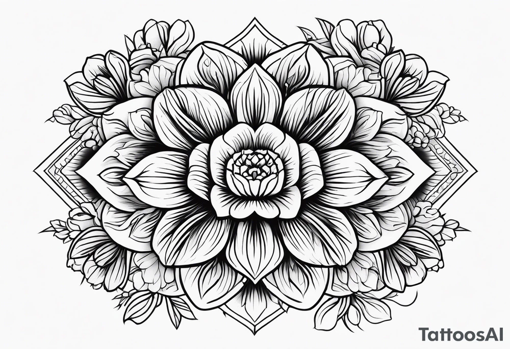 floral tattoo idea