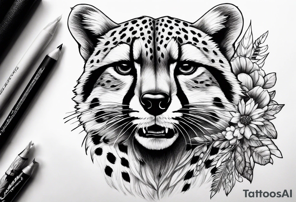 cheetah and raccoon tattoo idea