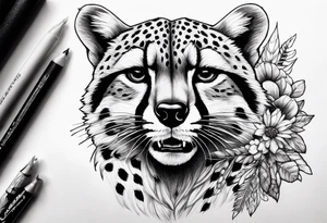 cheetah and raccoon tattoo idea