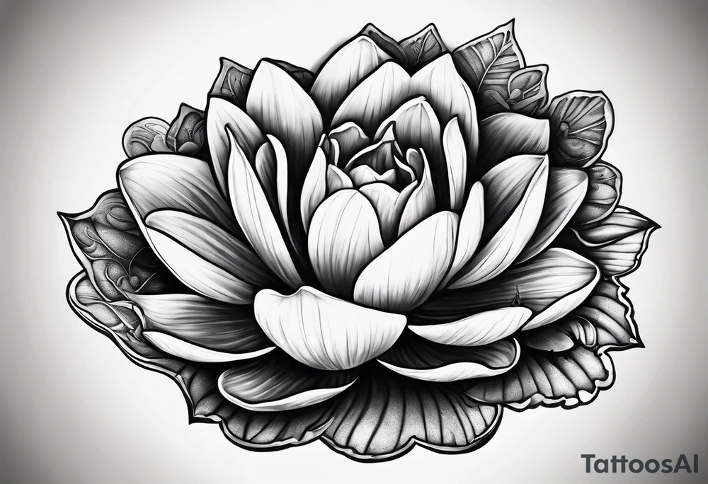 Lilly pad and eclipse and words I BELIEVE tattoo idea