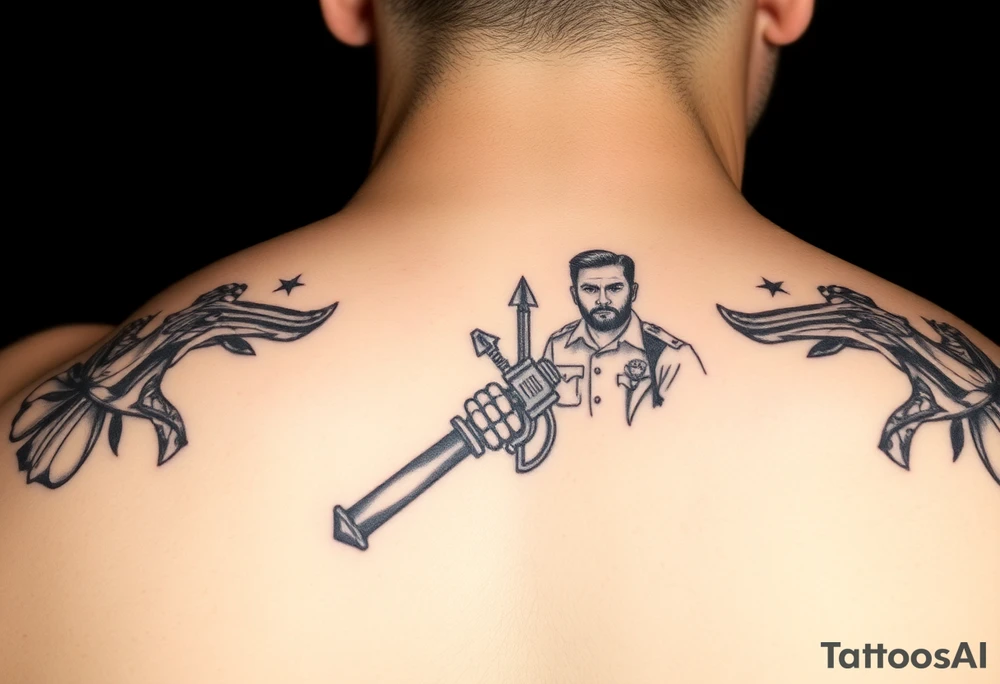 Law enforcement protector of family tattoo idea