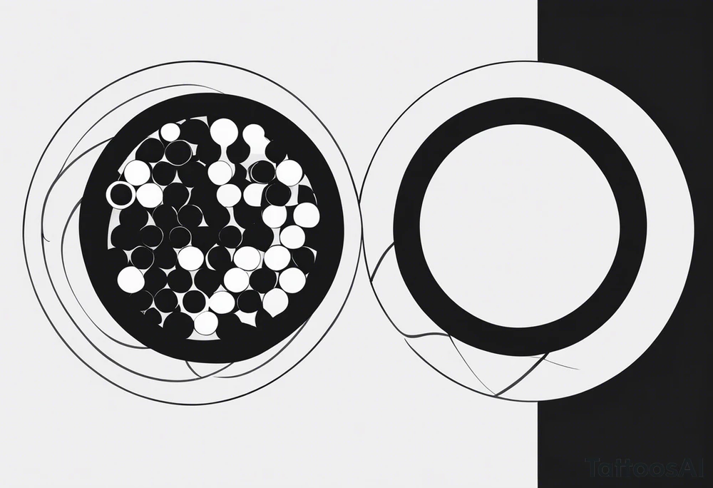 simple circle that incorporates ONLY 4 dots tattoo idea