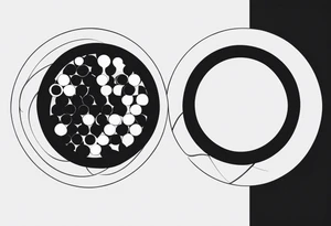 simple circle that incorporates ONLY 4 dots tattoo idea