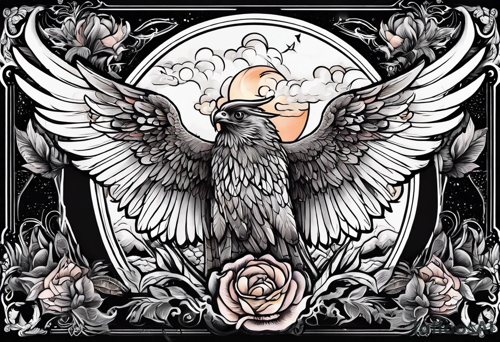 Hallo with wings tattoo idea