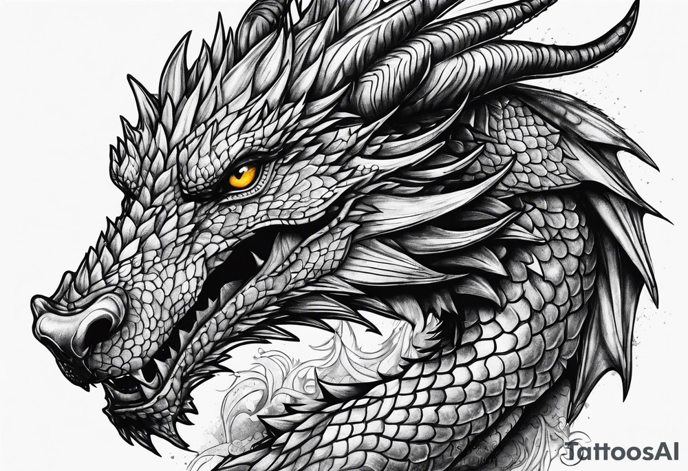 Game of thrones style dragon tattoo idea