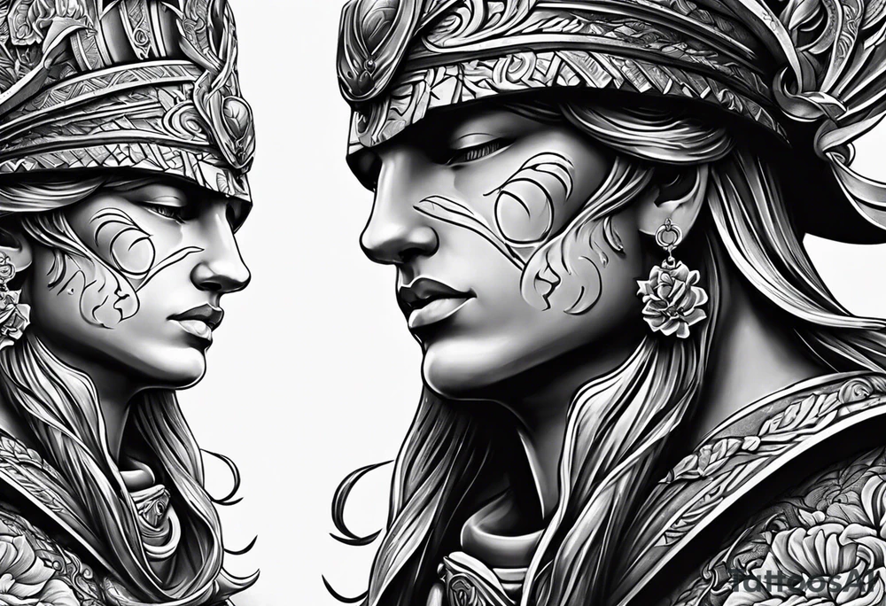 Statue kopf gebrochen tattoo idea