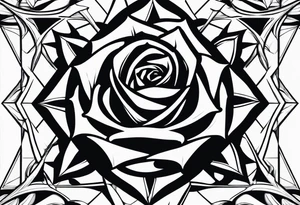 Mc Escher rose with thorns long make it more mc Escher tattoo idea