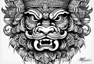 Barong side view tattoo idea