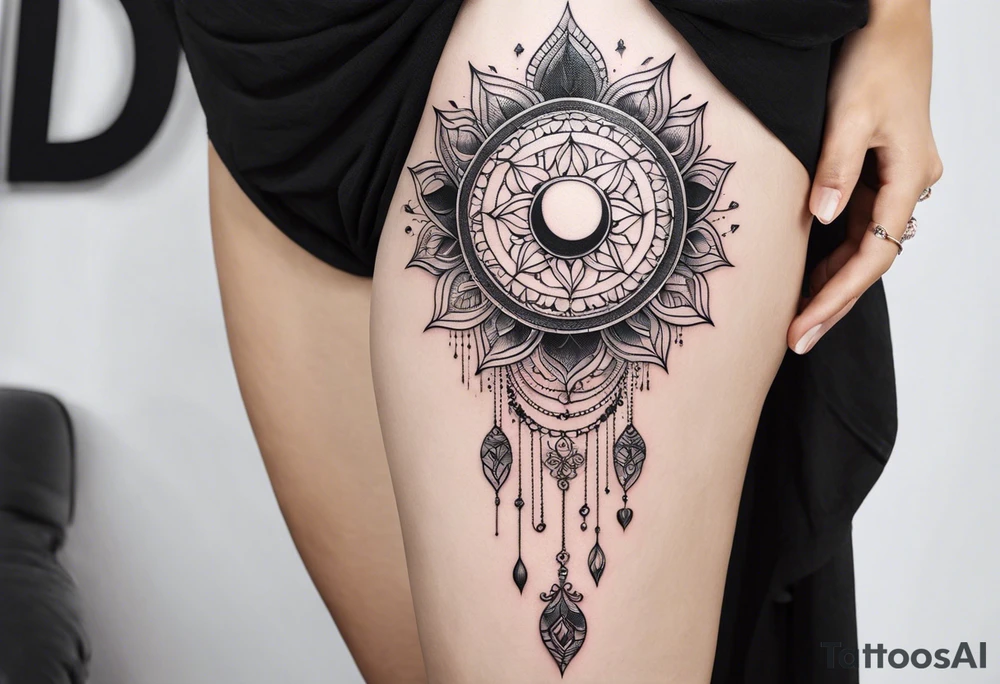 Tattoo on Woman’s Spine fine line, flowermoon, balance, eternity, perfection, love, patience, rising out of suffering tattoo idea