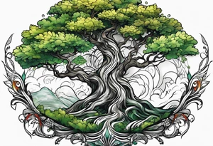 I would like a tattoo of a tree, but the branches spread across the arm in a tribal fashion tattoo idea