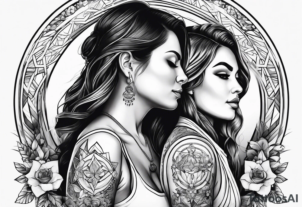 me and wife with two boys tattoo idea