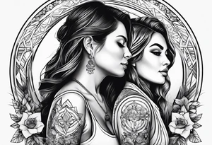 me and wife with two boys tattoo idea