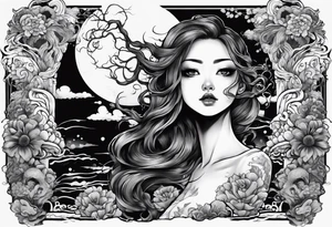 Beautiful body horror tattoo idea