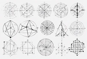 The mathematical friendship graph from graph theory that is cute, with vertices and edges tattoo idea