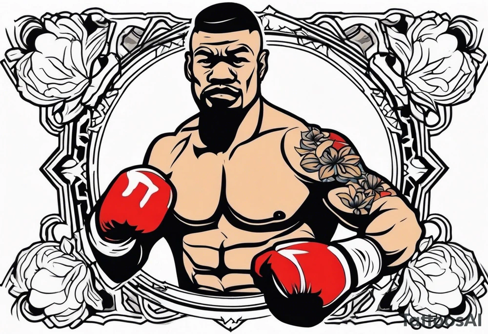 Old school boxer style mma fighter tattoo tattoo idea