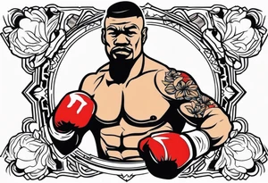 Old school boxer style mma fighter tattoo tattoo idea