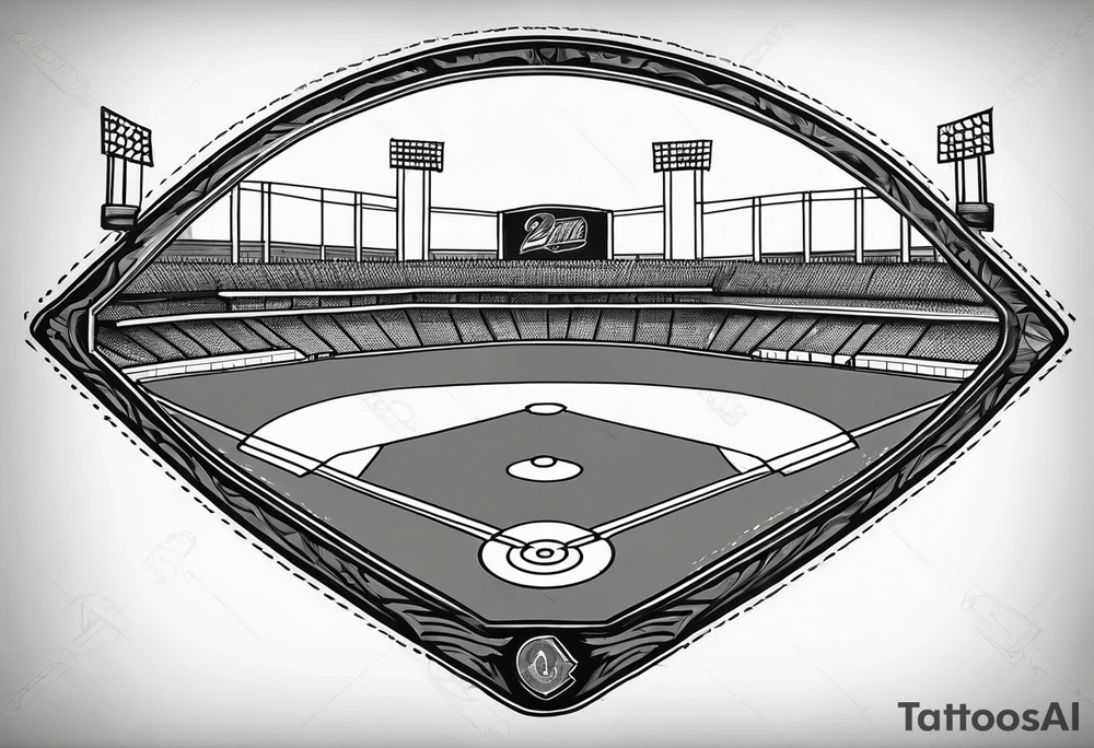 Baseball diamond tattoo idea
