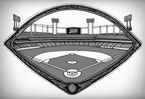 Baseball diamond tattoo idea