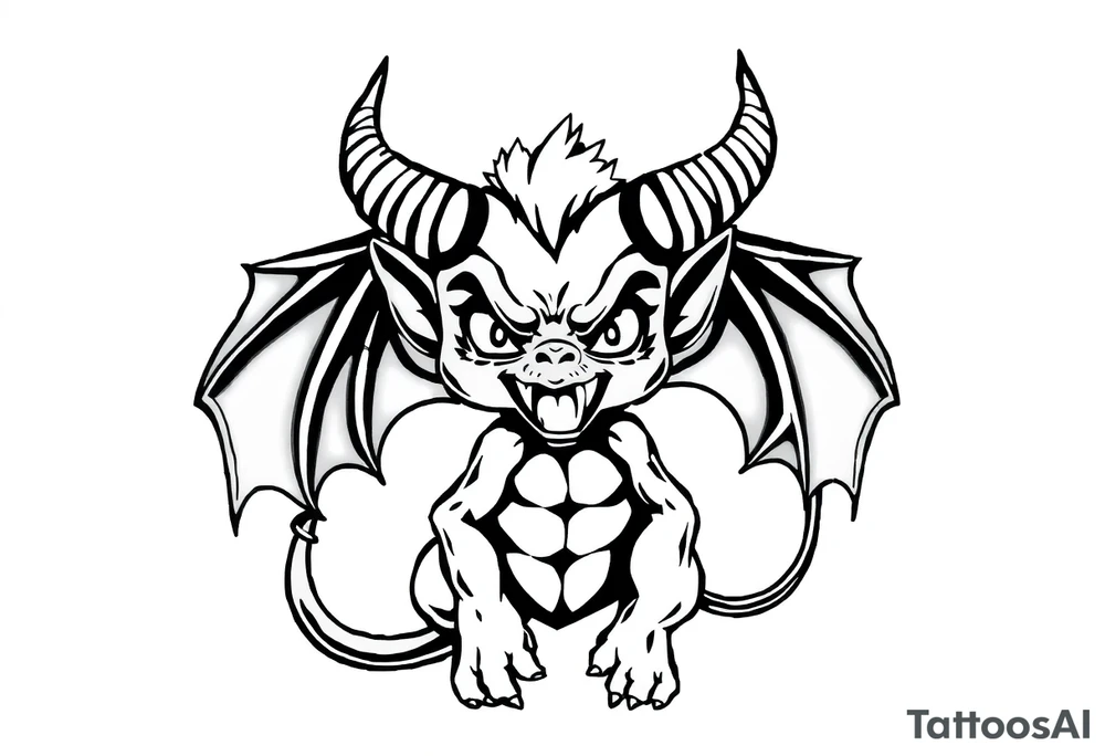 Demon tattoo idea