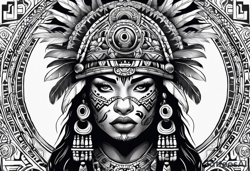 aztec jaguar shaman tattoo idea