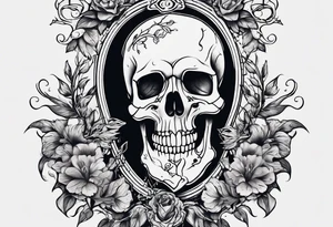 a depressed skeleton with his heart ripped out tattoo idea