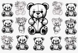 Lily teddy bear tattoo idea