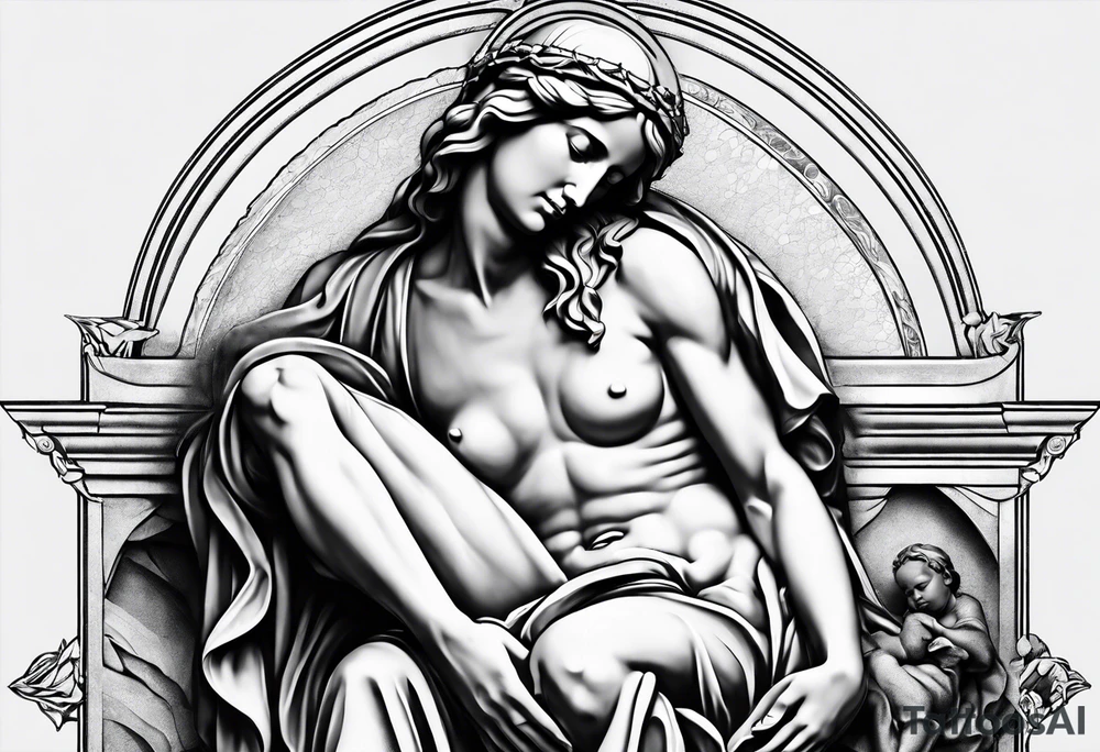 Pieta statue. tattoo idea