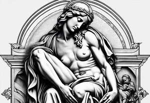 Pieta statue. tattoo idea