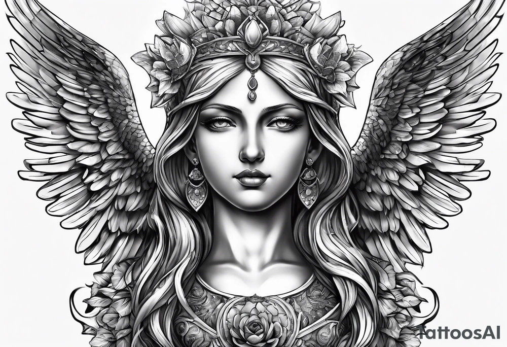 Engel statue tattoo idea