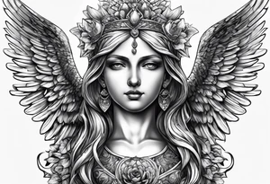 Engel statue tattoo idea