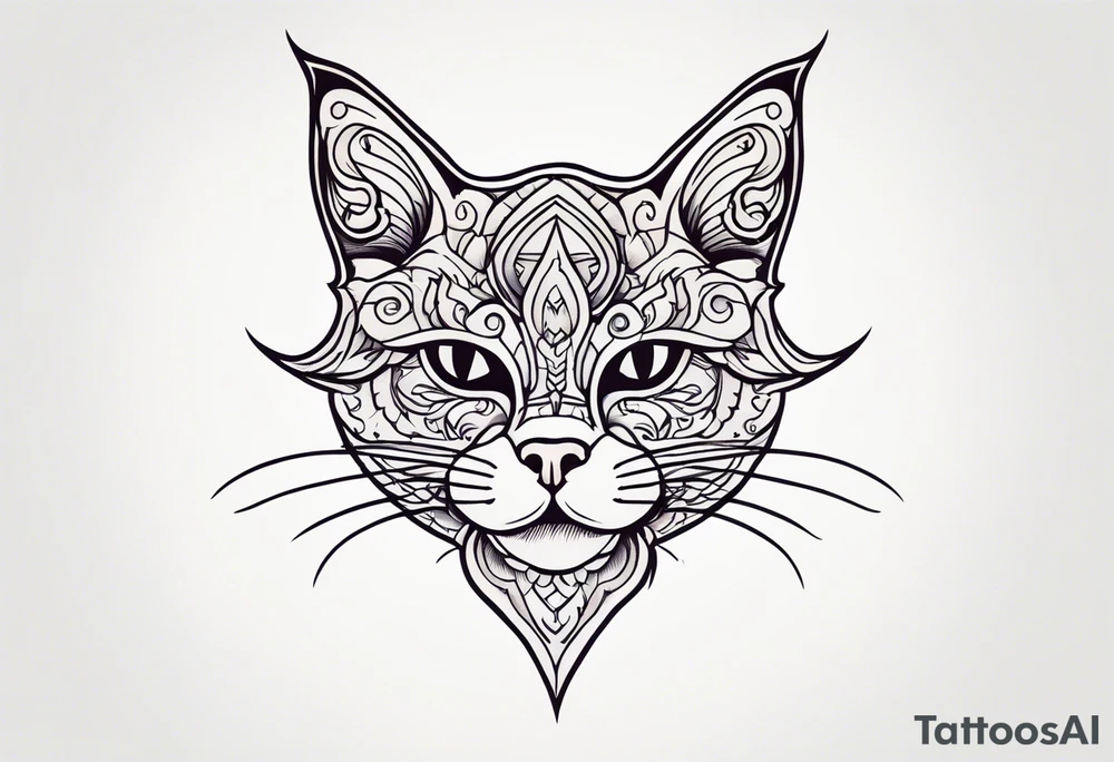 Evil cat tattoo idea