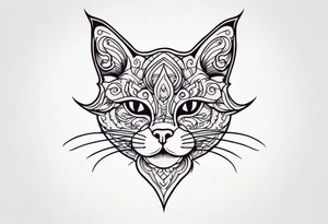 Evil cat tattoo idea