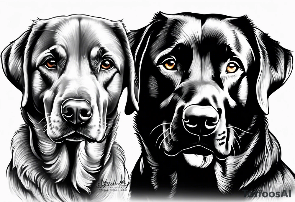 Black Labrador tattoo idea
