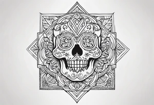 coração com chama tattoo idea