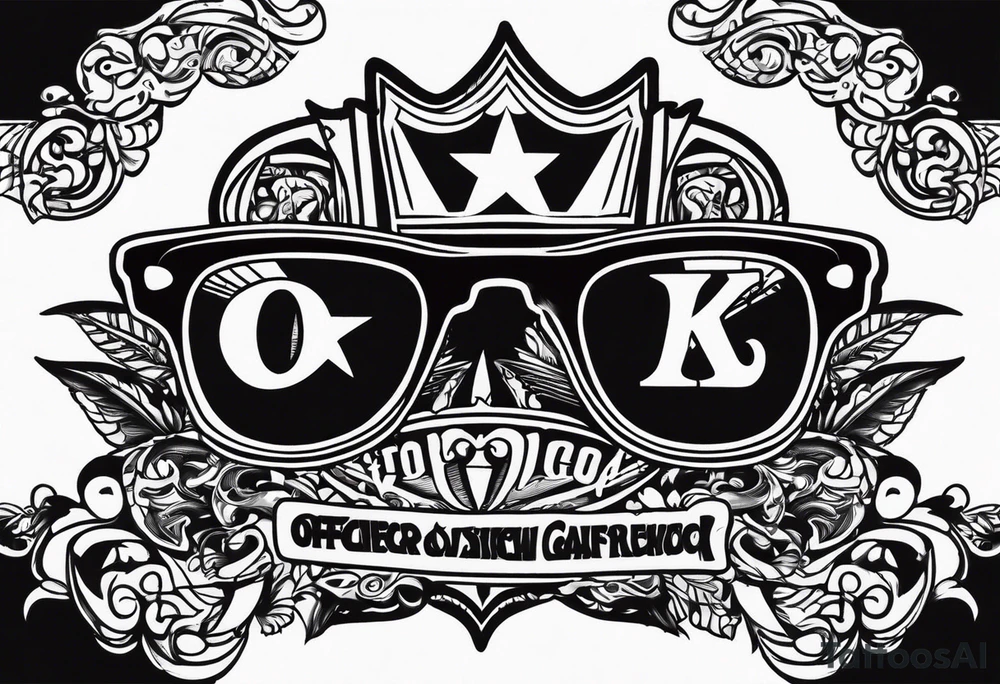 Officer Sunglasses tattoo idea