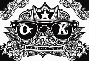 Officer Sunglasses tattoo idea