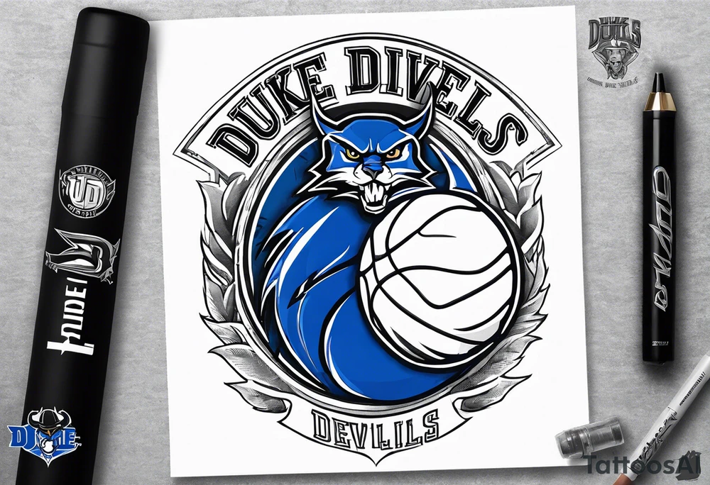 duke blue devils men’s basketball tattoo idea