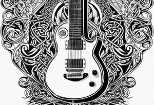 Celtic knot electric guitar tattoo idea