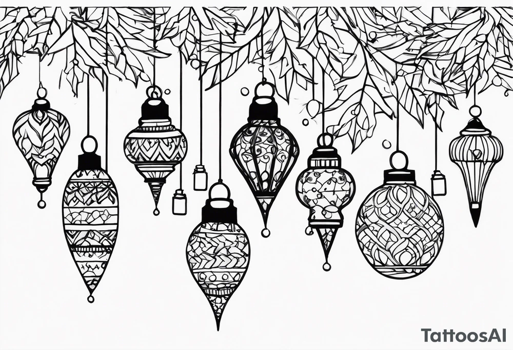 christmas lights tattoo idea
