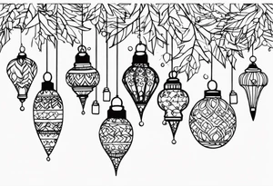 christmas lights tattoo idea