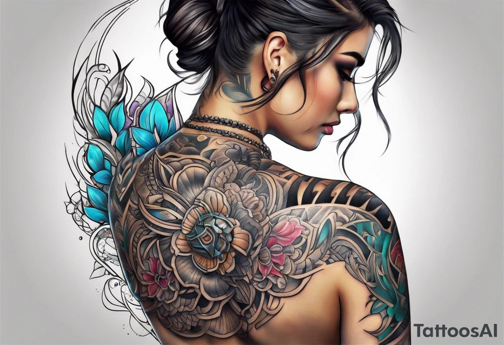 Itzel name, left shoulder tattoo idea