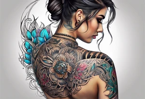 Itzel name, left shoulder tattoo idea
