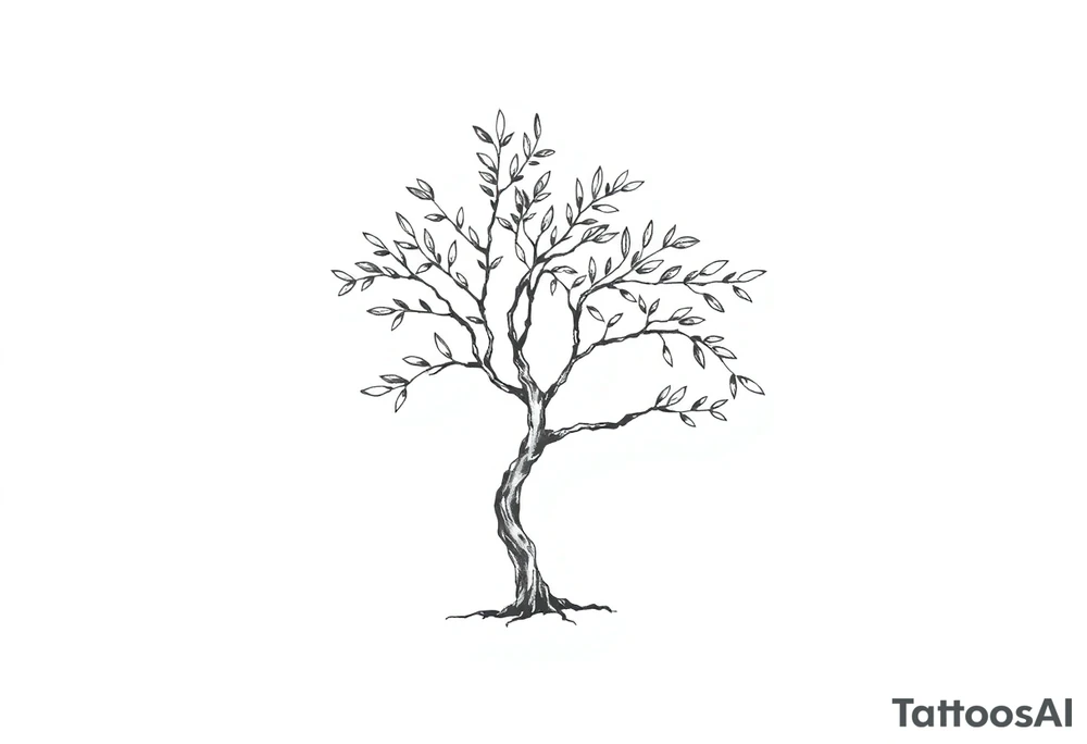 Olive tree tattoo idea