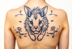 a cute little lion mane bunny rabbit tattoo idea
