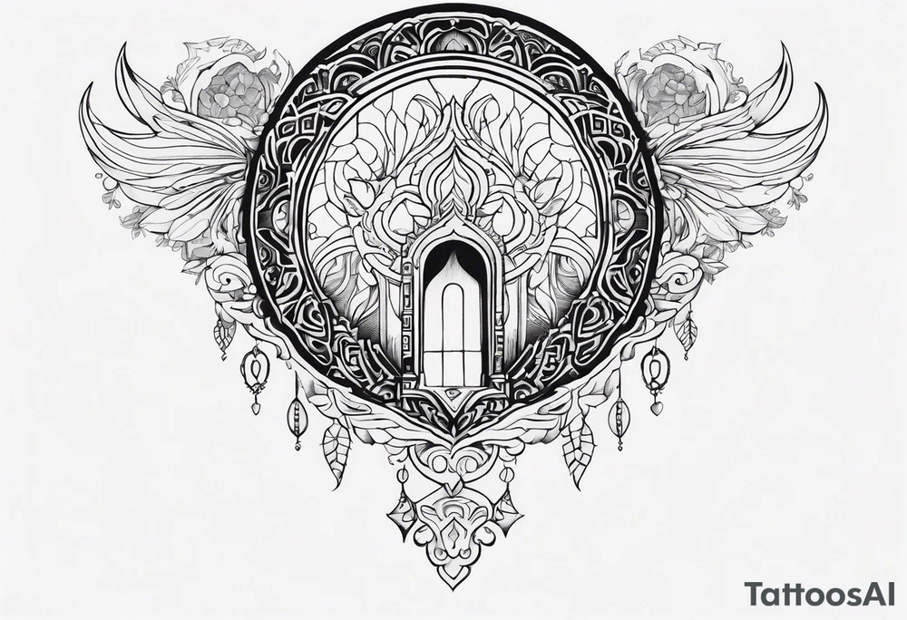 Intricate Keyhole tattoo idea