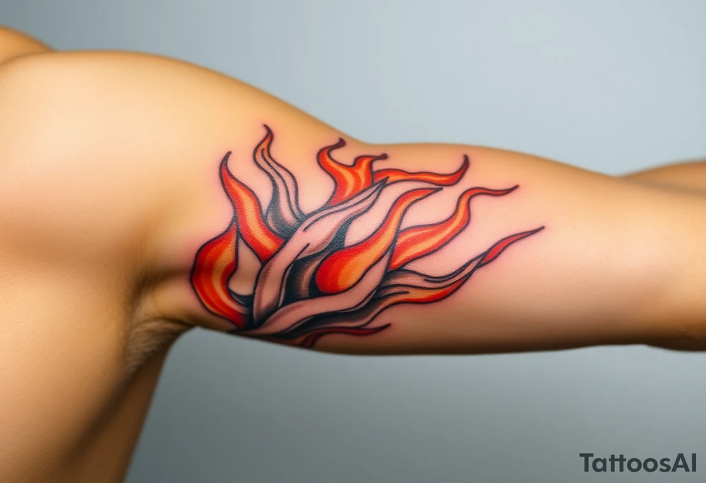 huge flames tattoo idea