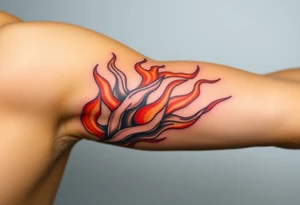 huge flames tattoo idea
