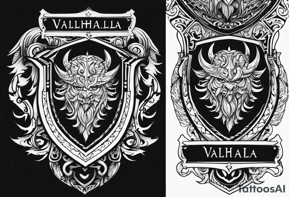 Valhalla shield tattoo idea